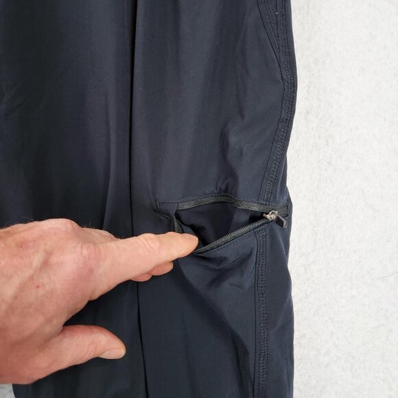 Eddie Bauer Pants Womens 14 Black Fleece Lined Hi Rise Cargo Jogger Sweatpants - Picture 4 of 16